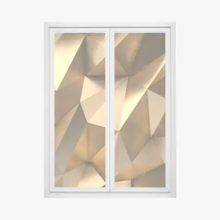 Fensteraufkleber goldene geometrische facetten – Pixers®
