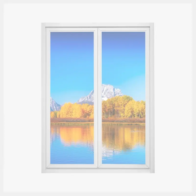 Fensteraufkleber herbstliche berge und seenlandschaft