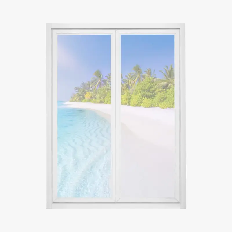 Fensteraufkleber tropischer türkisstrand