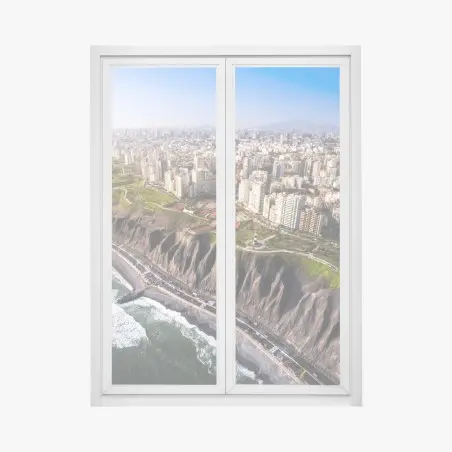 Fensteraufkleber panorama der küste Miraflores, Lima – Pixers®