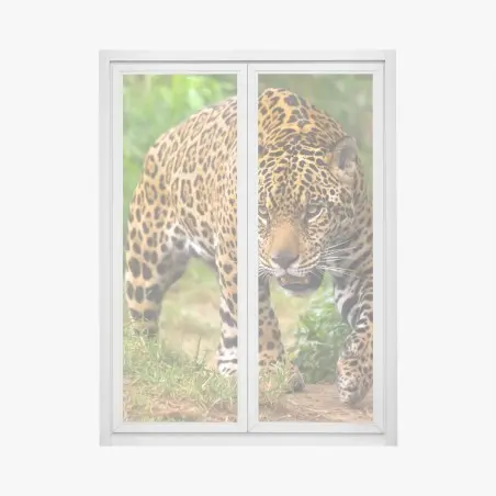 Fensteraufkleber majestätischer jaguar in freier wildbahn – Pixers®