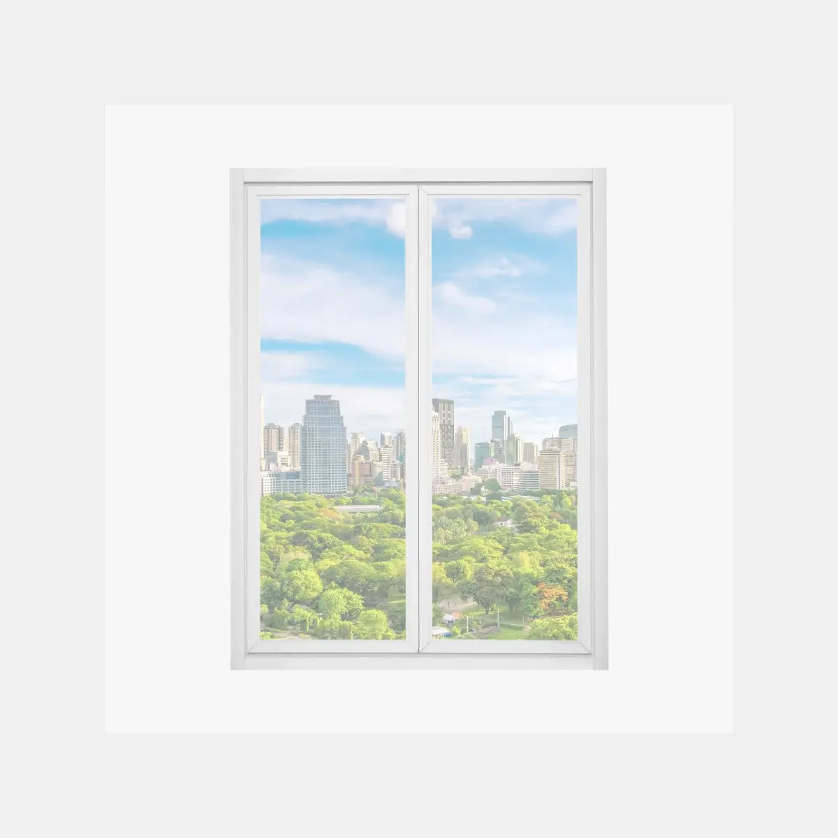 Fensteraufkleber lebendige Bangkok skyline über Lumpini Park – Pixers®