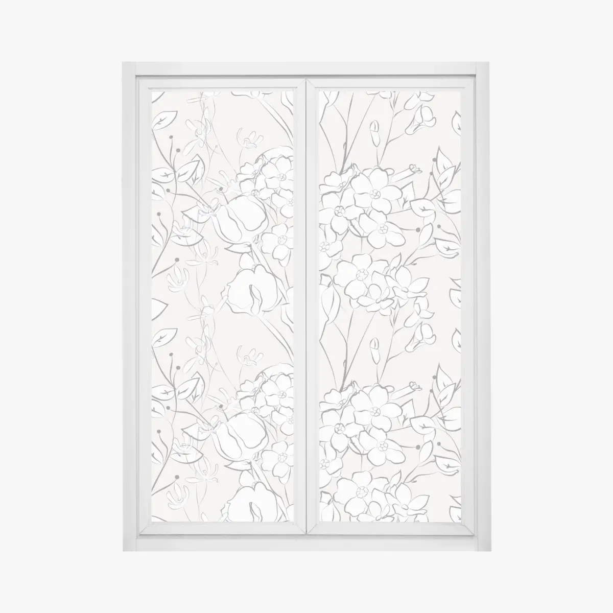 Fensteraufkleber zartes pastellblumenmuster – Pixers®