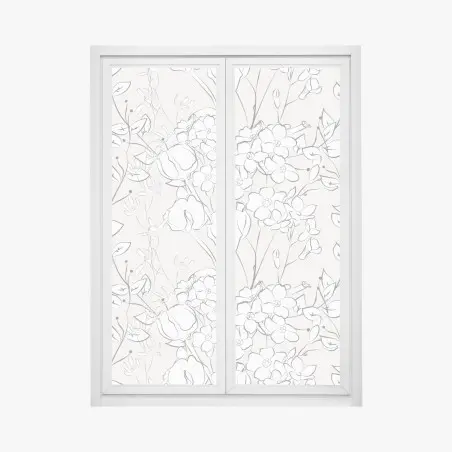 Fensteraufkleber zartes pastellblumenmuster – Pixers®