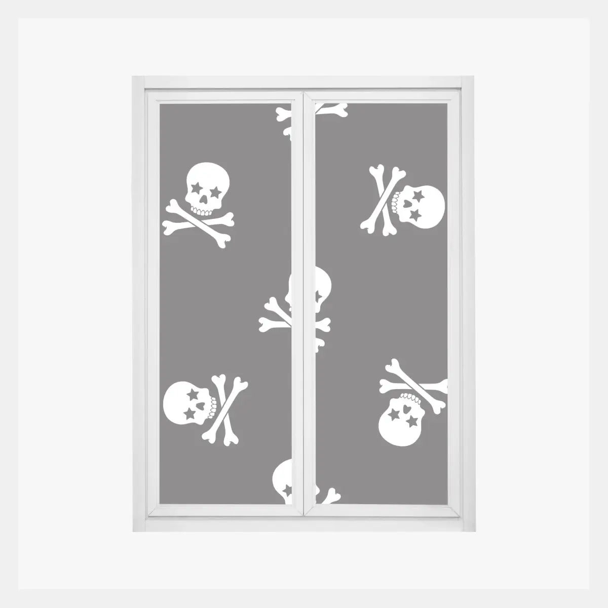 Fensteraufkleber schädel und gekreuzte knochen nahtloses muster – Pixers®