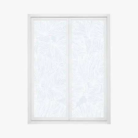 Fensteraufkleber sanftes blaues botanisches muster – Pixers®