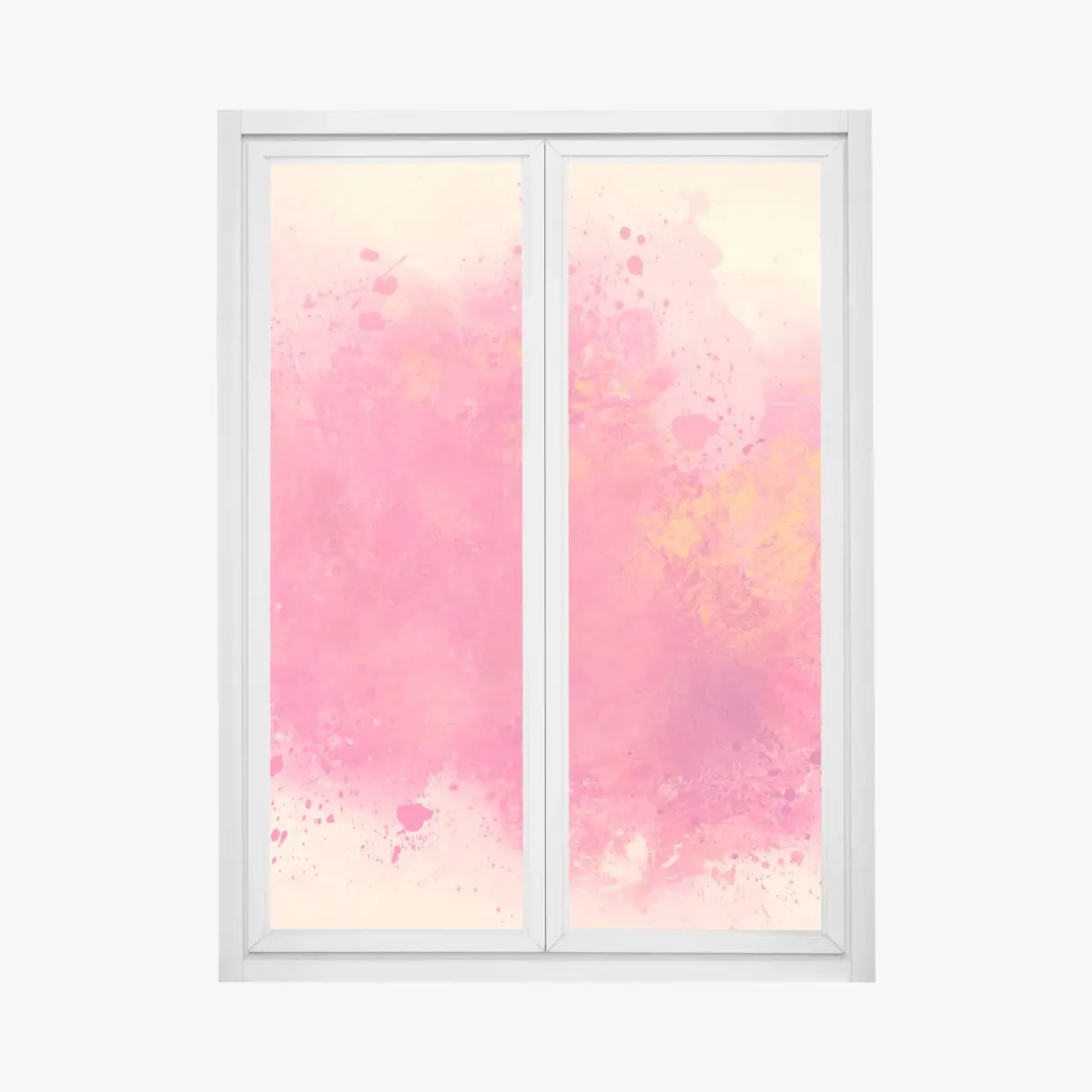Fensteraufkleber lebendige rosa aquarellspritzer – Pixers®