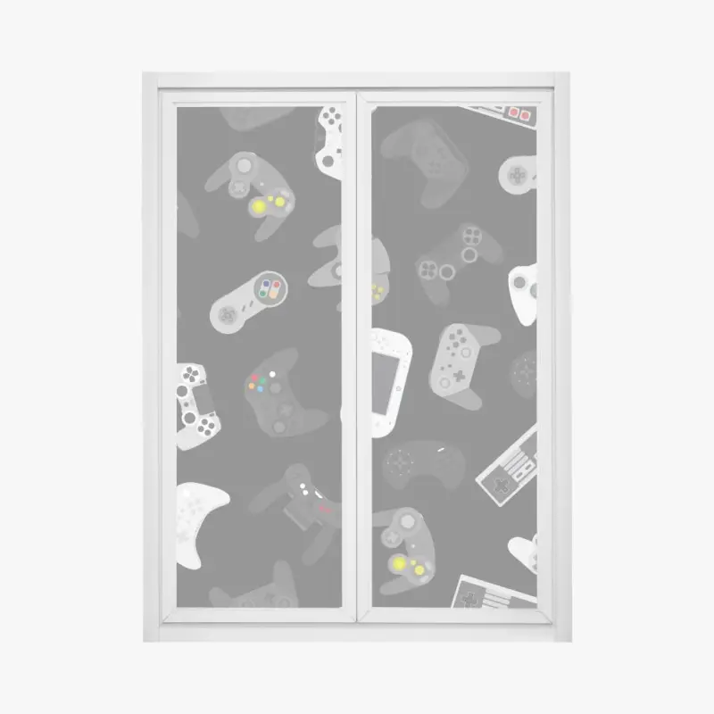 Fensteraufkleber retro controller muster