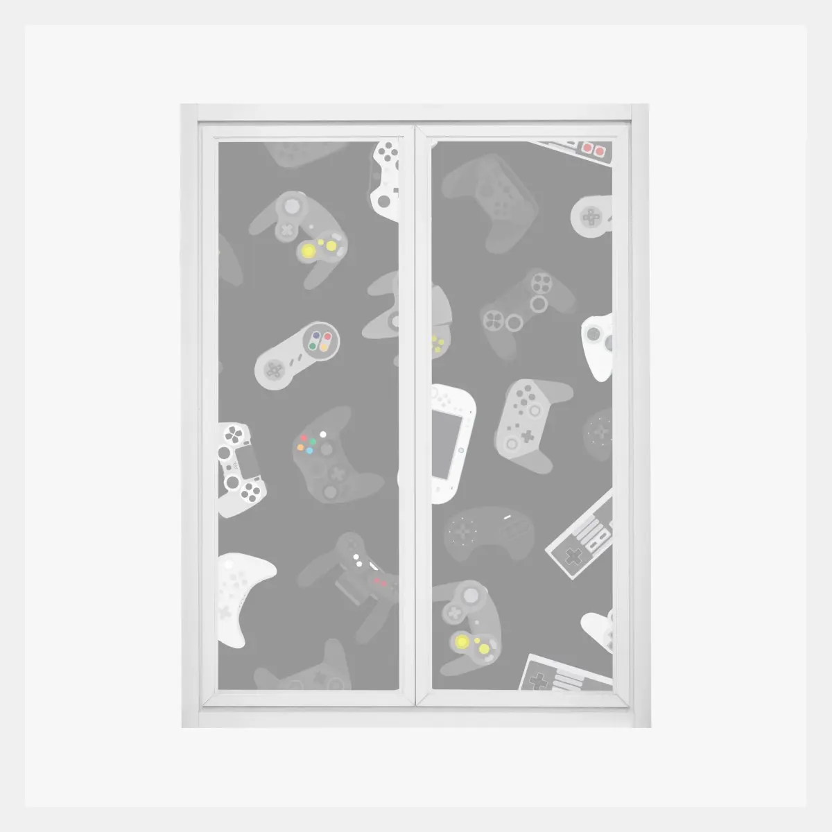 Fensteraufkleber retro controller muster – Pixers®