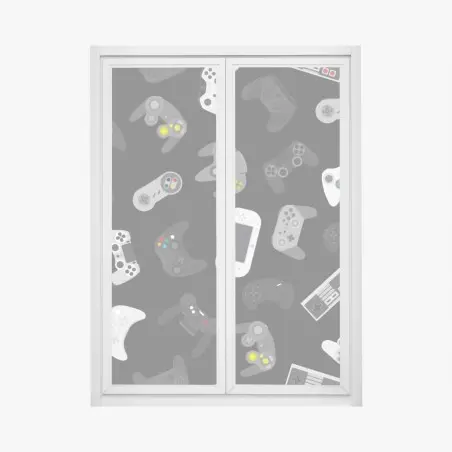 Fensteraufkleber retro controller muster – Pixers®
