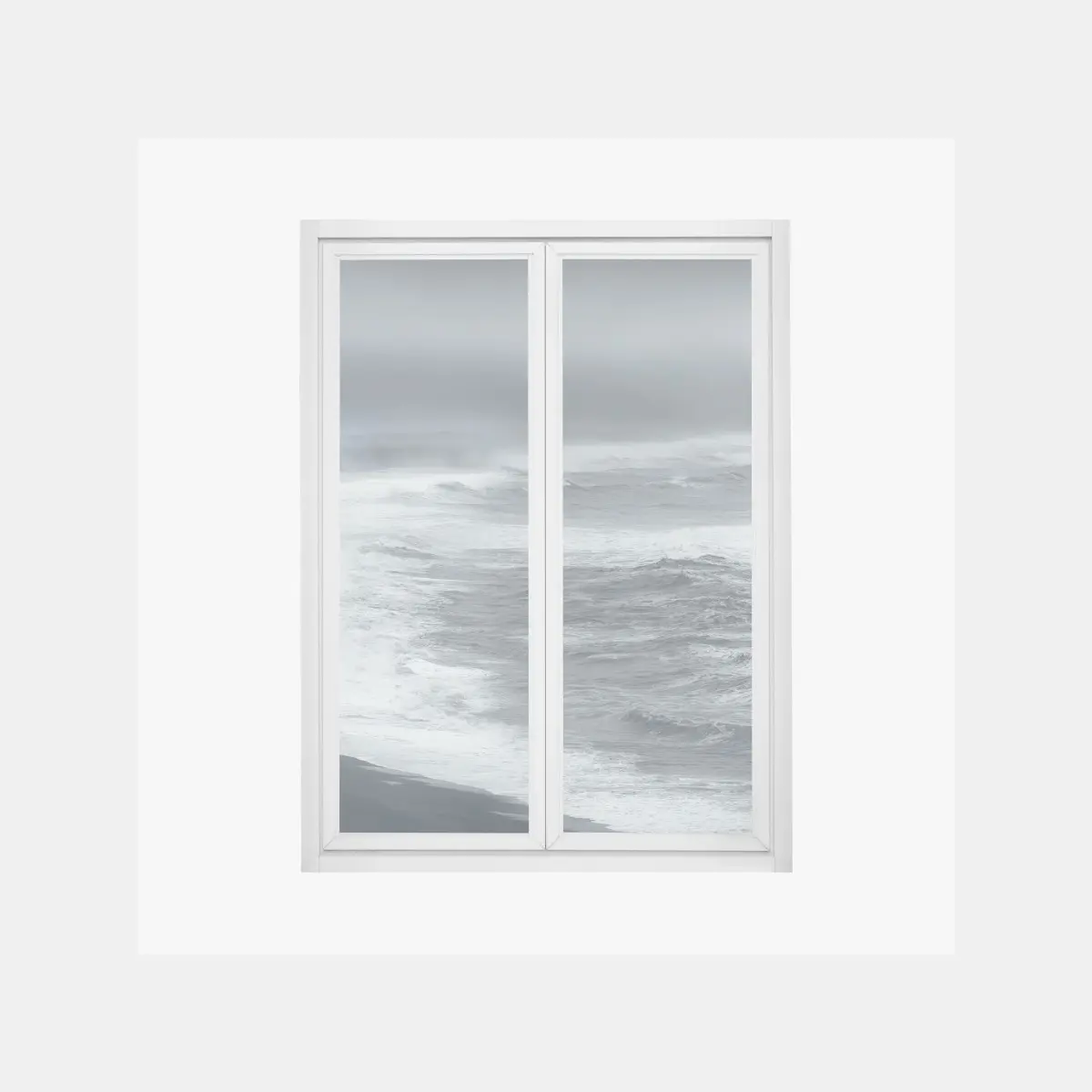 Fensteraufkleber stürmische küste von Island panorama – Pixers®