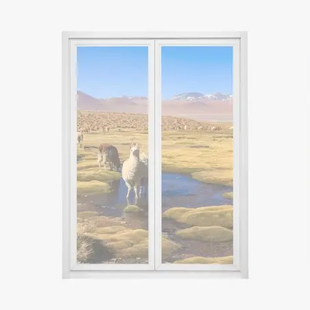 Fensteraufkleber lama auf dem altiplano der Anden – Pixers®