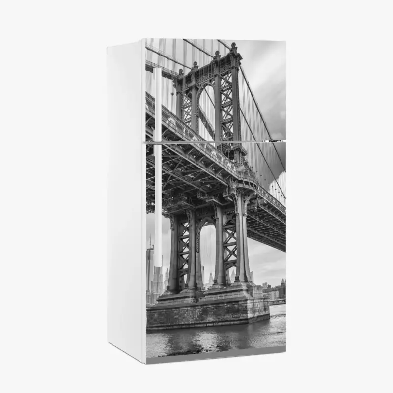 Kühlschrankaufkleber blick auf die Manhattan Bridge und die skyline von New York