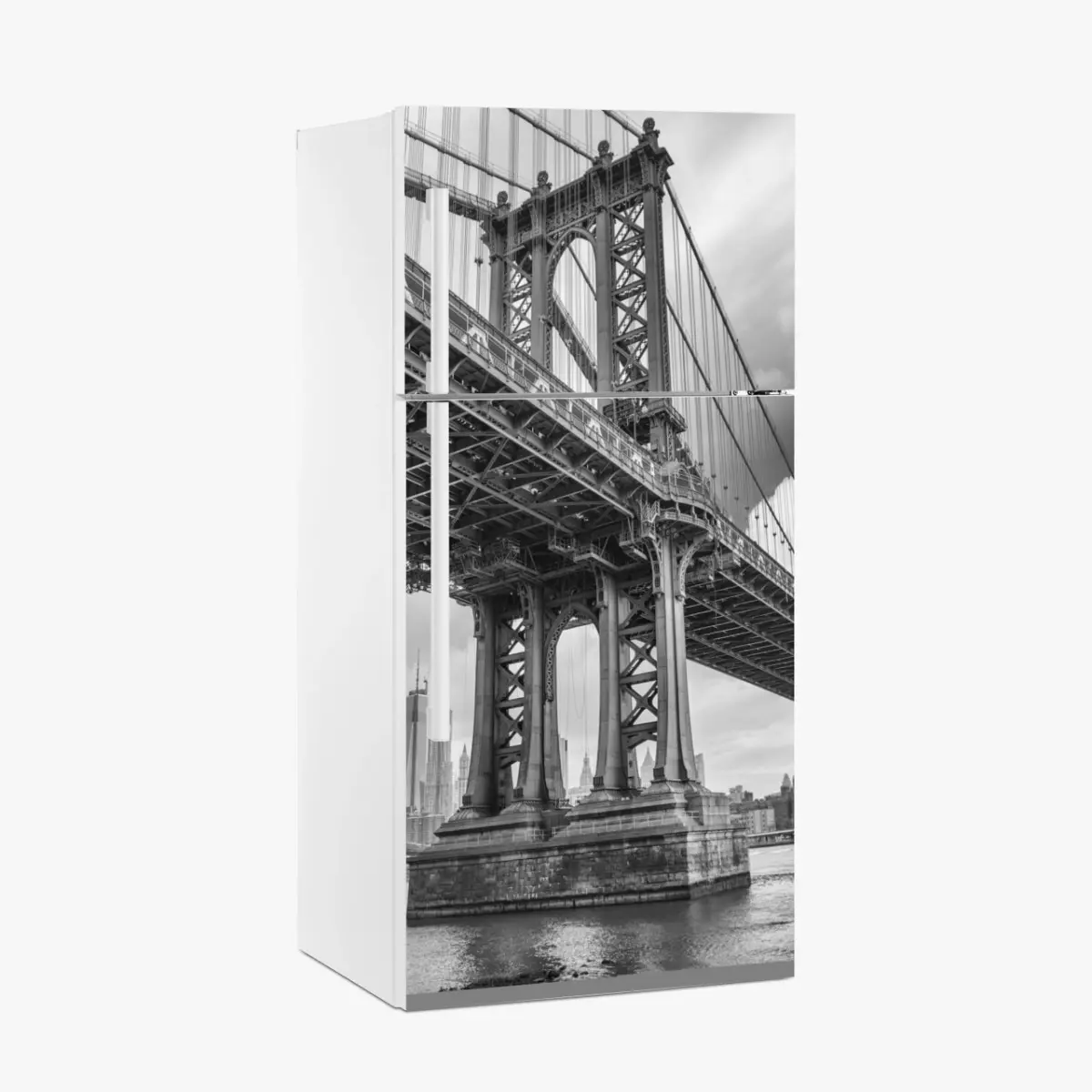 Kühlschrankaufkleber blick auf die Manhattan Bridge und die skyline von New York – Pixers®