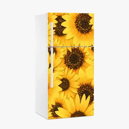Kühlschrankaufkleber goldene sonnenblumen – Pixers®