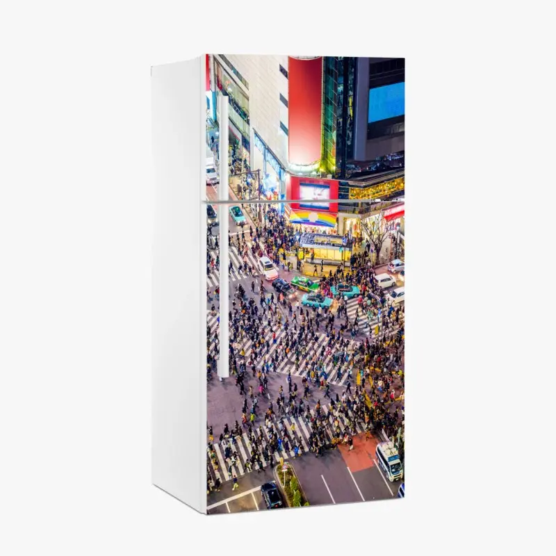Kühlschrankaufkleber Shibuya nächtliche kreuzung