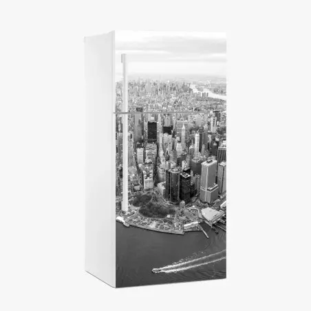 Kühlschrankaufkleber Manhattan skyline aus der luft – Pixers®