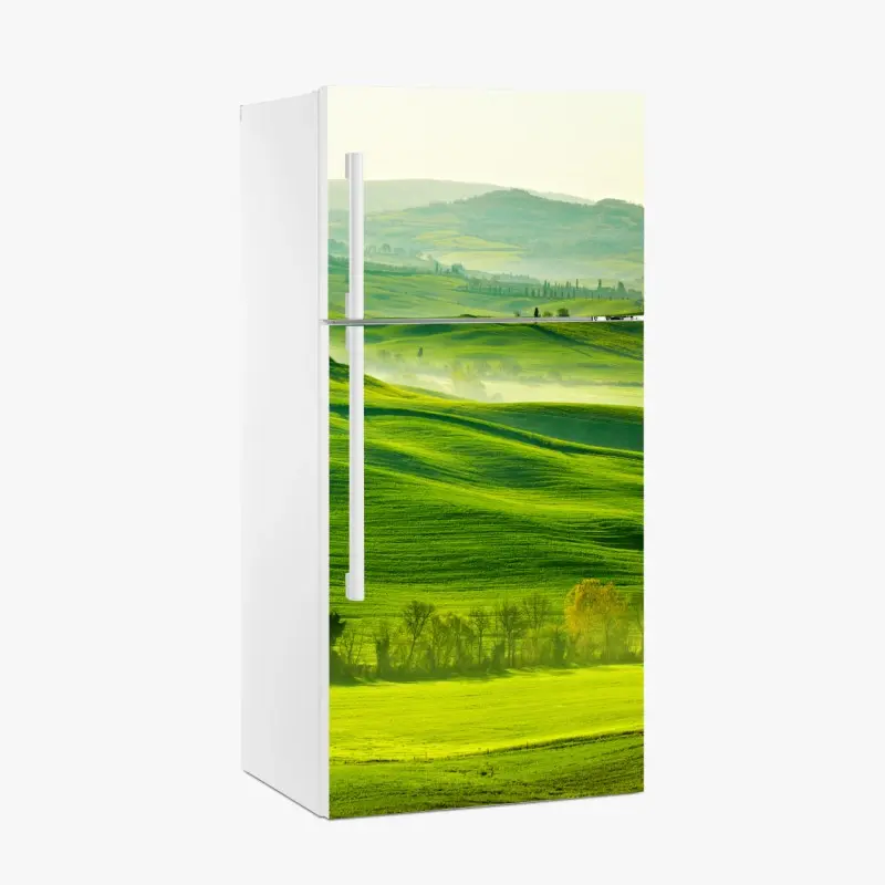 Kühlschrankaufkleber sonnige sanft hügelnde landschaft der Toskana