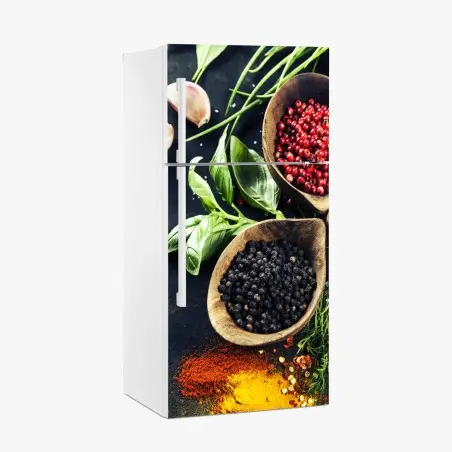 Kühlschrankaufkleber lebendige gewürze und frische kräuter – Pixers®