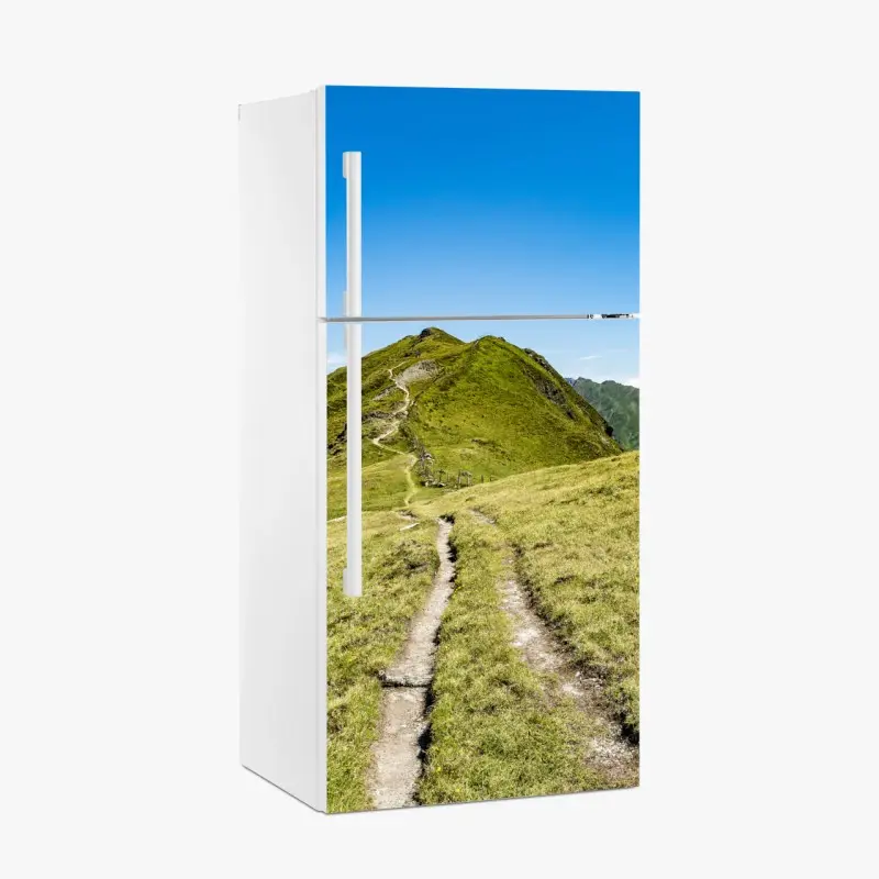 Kühlschrankaufkleber gewundener wanderweg im Zillertal