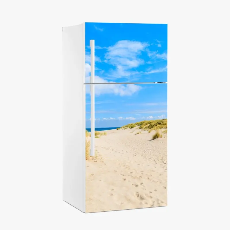 Kühlschrankaufkleber ruhige dünen Sylt mit leuchtturm