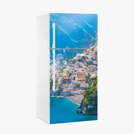 Kühlschrankaufkleber Positano: buntes küstendorf an der Amalfiküste – Pixers®