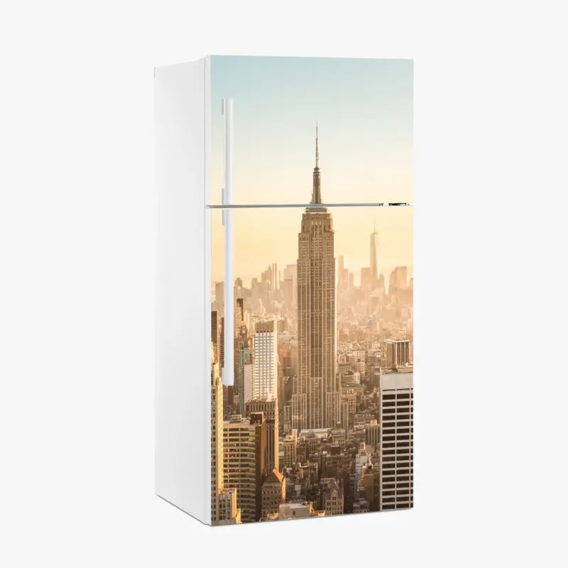 Kühlschrankaufkleber New York skyline im goldenen licht