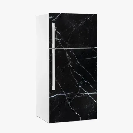 Kühlschrankaufkleber schwarze marquina marmorstruktur für moderne interieur – Pixers®