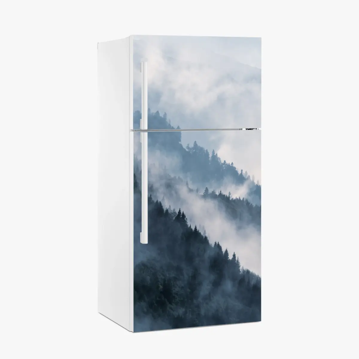 Kühlschrankaufkleber nebelverhangene bergkämme – Pixers®