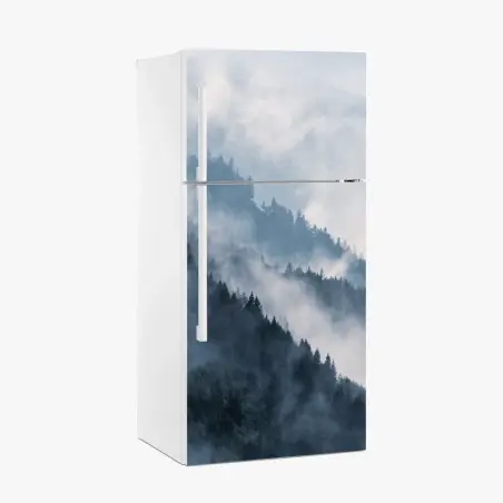 Kühlschrankaufkleber nebelverhangene bergkämme – Pixers®