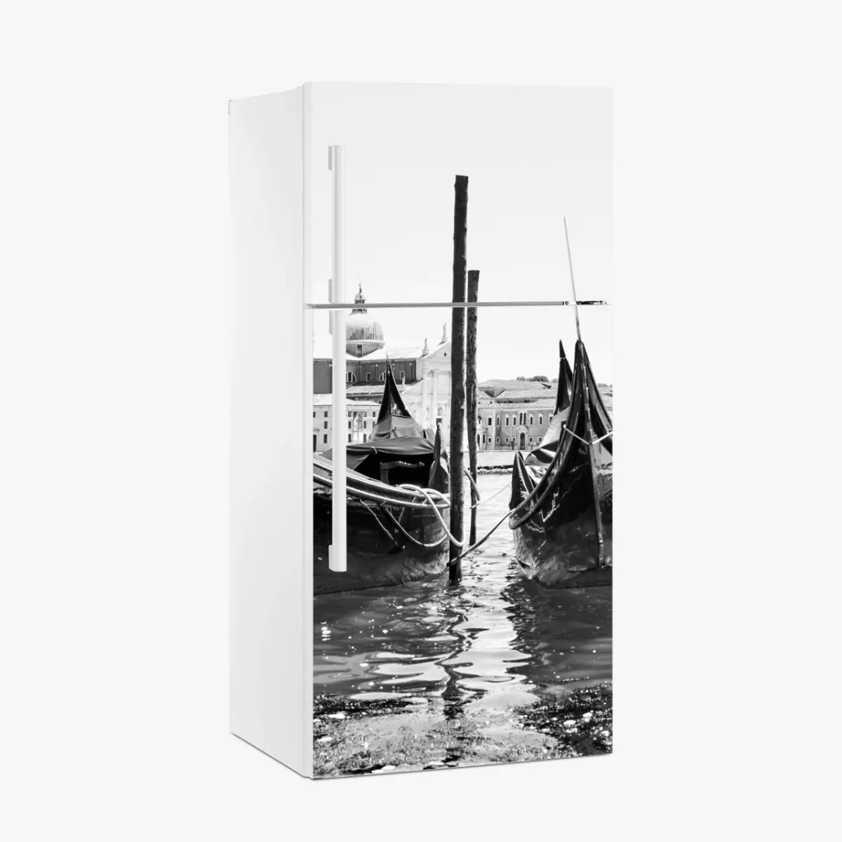 Kühlschrankaufkleber vertäute gondeln in Venedig – Pixers®