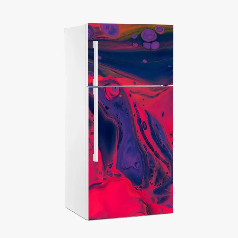Kühlschrankaufkleber leuchtende pinke abstrakte flüssige kunst