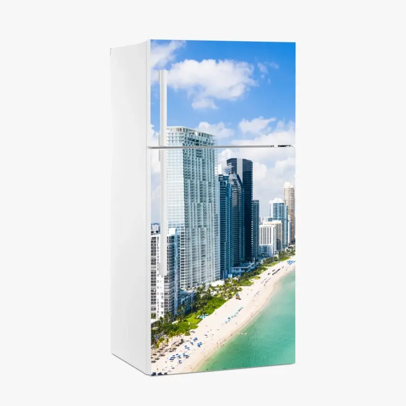 Kühlschrankaufkleber türkisfarbene strand-skyline