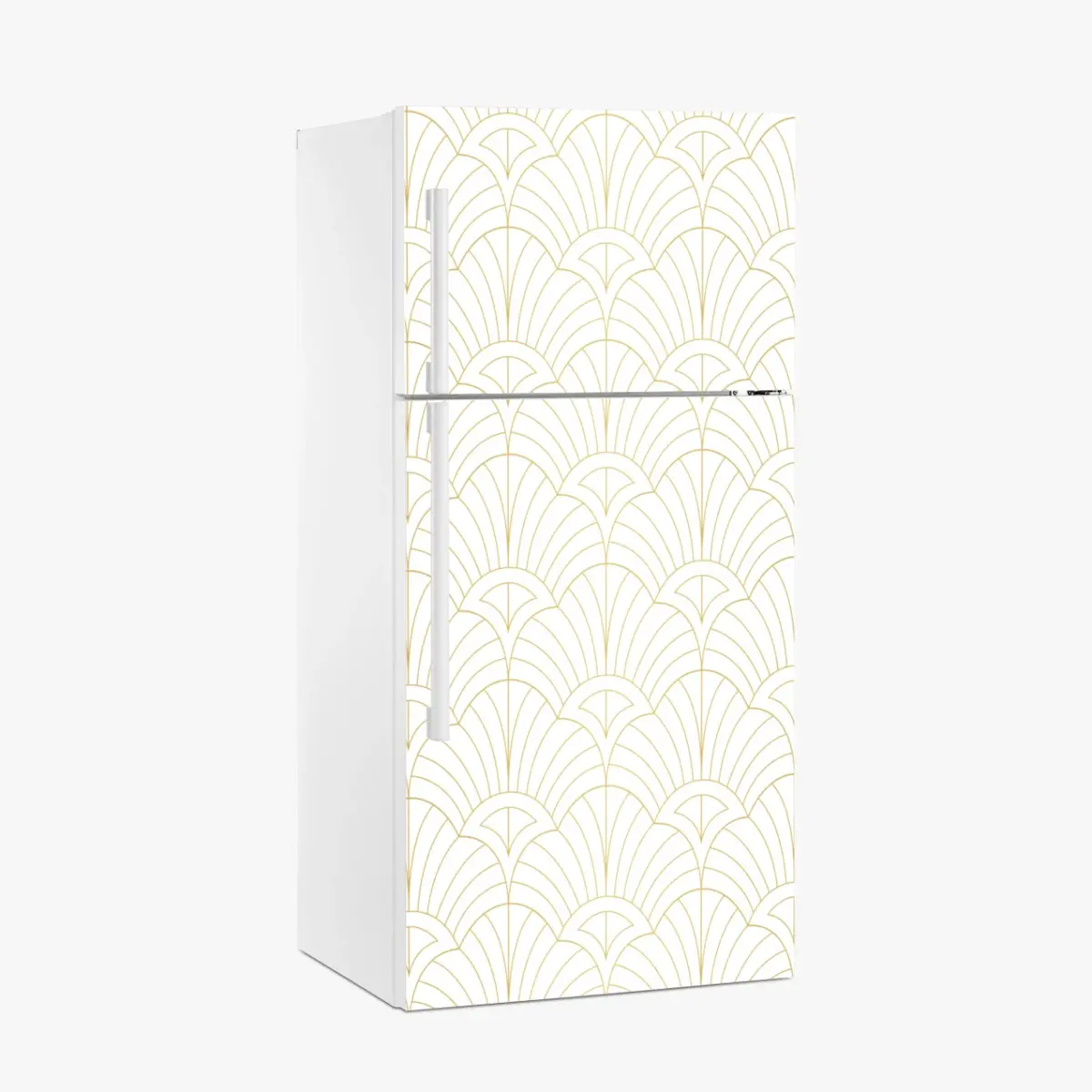 Kühlschrankaufkleber goldenes art deco muster – Pixers®