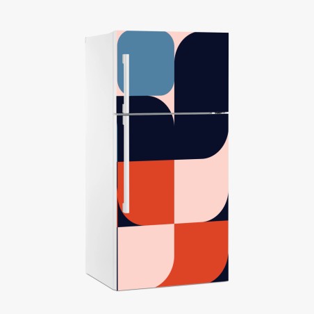 Kühlschrankaufkleber kräftiges geometrisches retro-muster – Pixers®