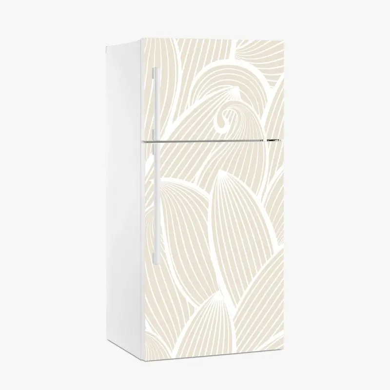 Kühlschrankaufkleber zartes beige botanisches muster