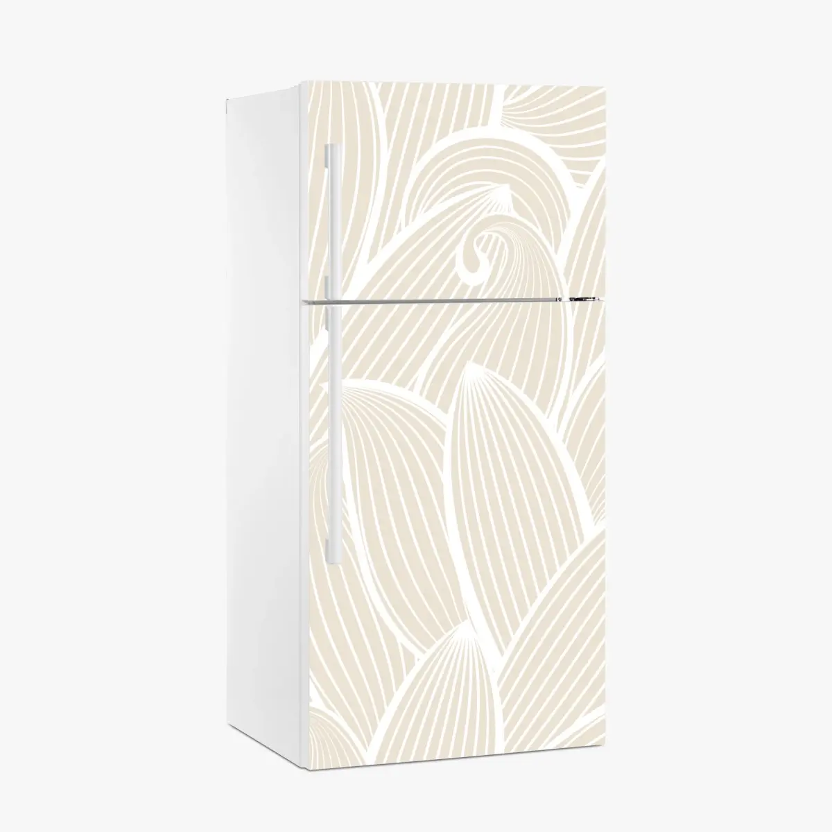 Kühlschrankaufkleber zartes beige botanisches muster – Pixers®