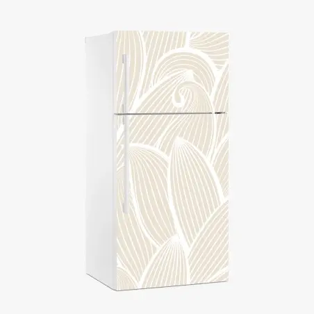 Kühlschrankaufkleber zartes beige botanisches muster – Pixers®