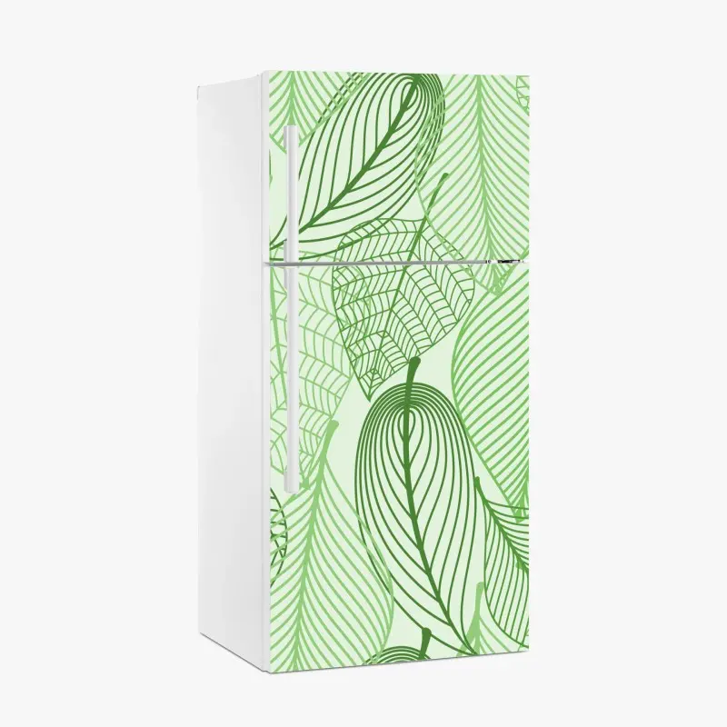 Kühlschrankaufkleber grünes botanisches blättermuster