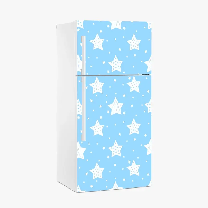 Kühlschrankaufkleber weiche blaue sterne für das kinderzimmer