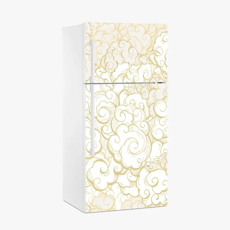 Kühlschrankaufkleber goldenes ornamentales wolkenmuster