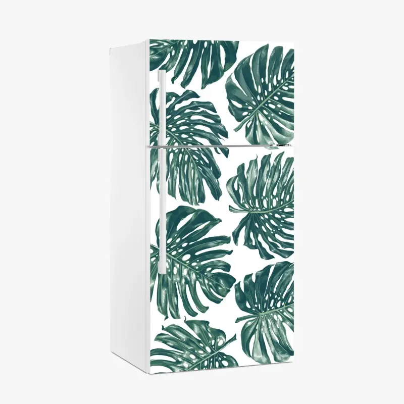 Kühlschrankaufkleber monstera blatt botanisches muster