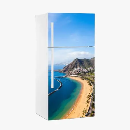 Kühlschrankaufkleber strand Las Teresitas, panorama Teneriffa – Pixers®