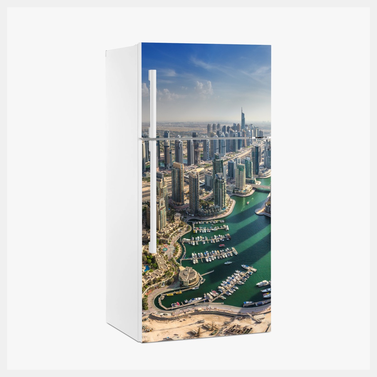 Kühlschrankaufkleber Dubai Marina panorama skyline – Pixers®