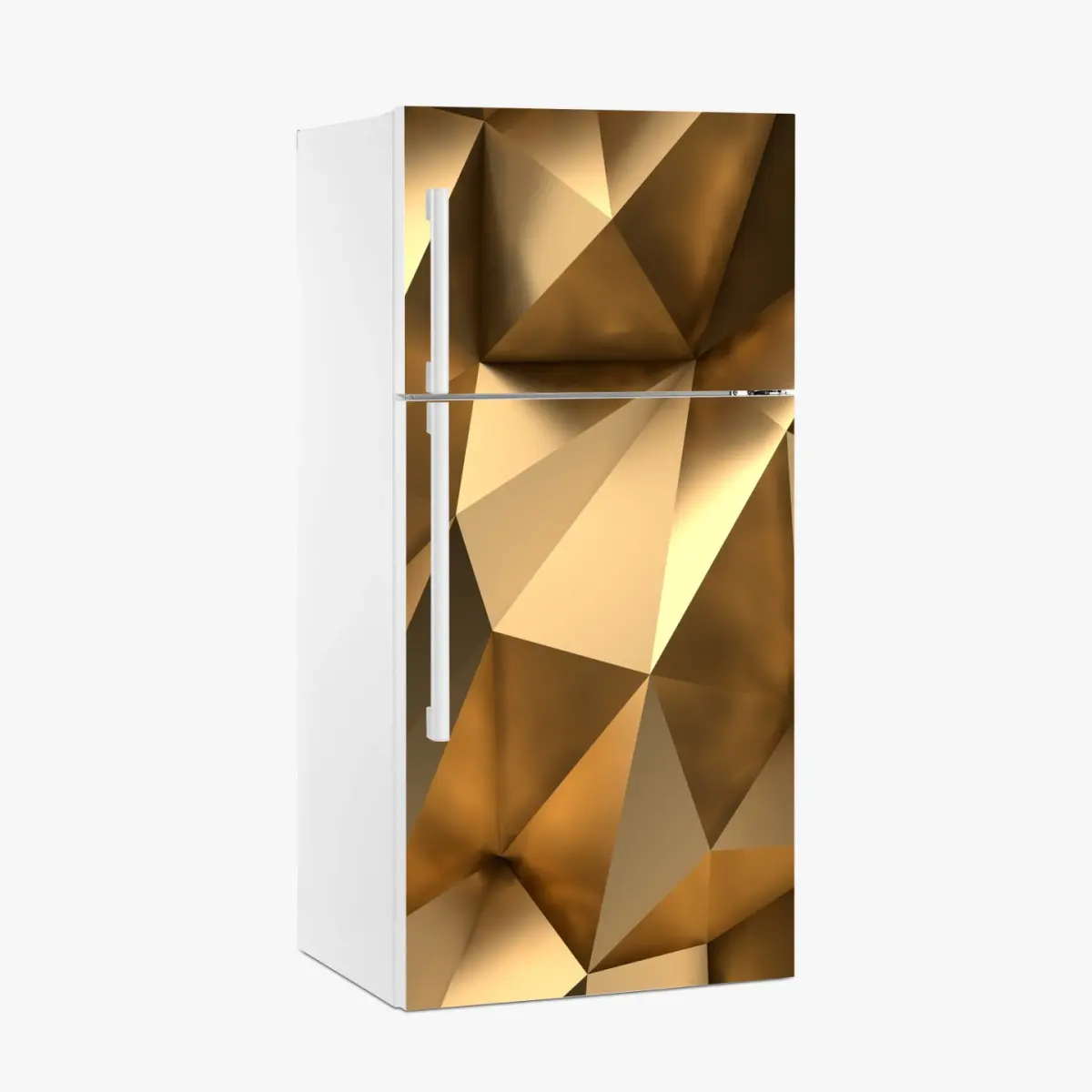 Kühlschrankaufkleber goldene geometrische facetten – Pixers®