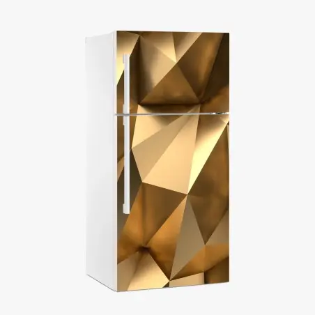 Kühlschrankaufkleber goldene geometrische facetten – Pixers®