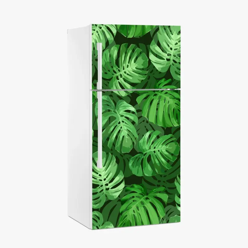 Kühlschrankaufkleber tropisches monstera-blattmuster