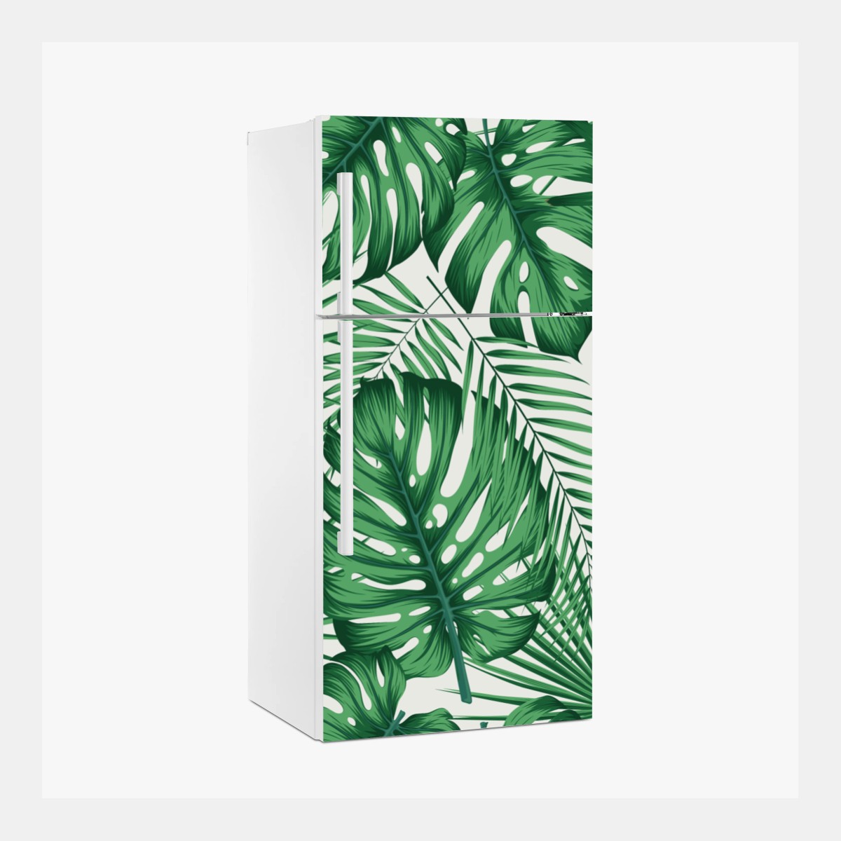 Kühlschrankaufkleber tropisches monstera- und palmblättermuster – Pixers®