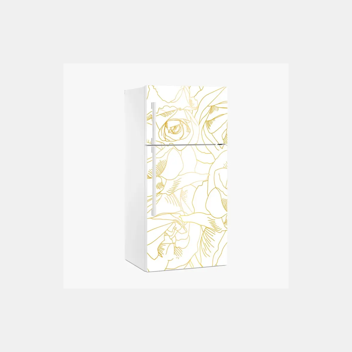 Kühlschrankaufkleber goldene rosen linienzeichnung – Pixers®