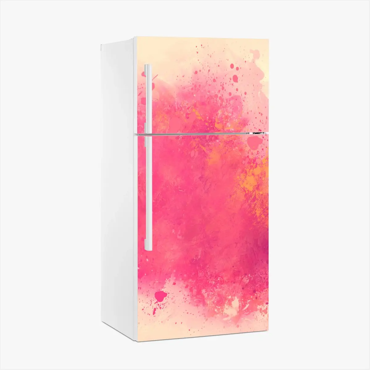 Kühlschrankaufkleber lebendige rosa aquarellspritzer – Pixers®